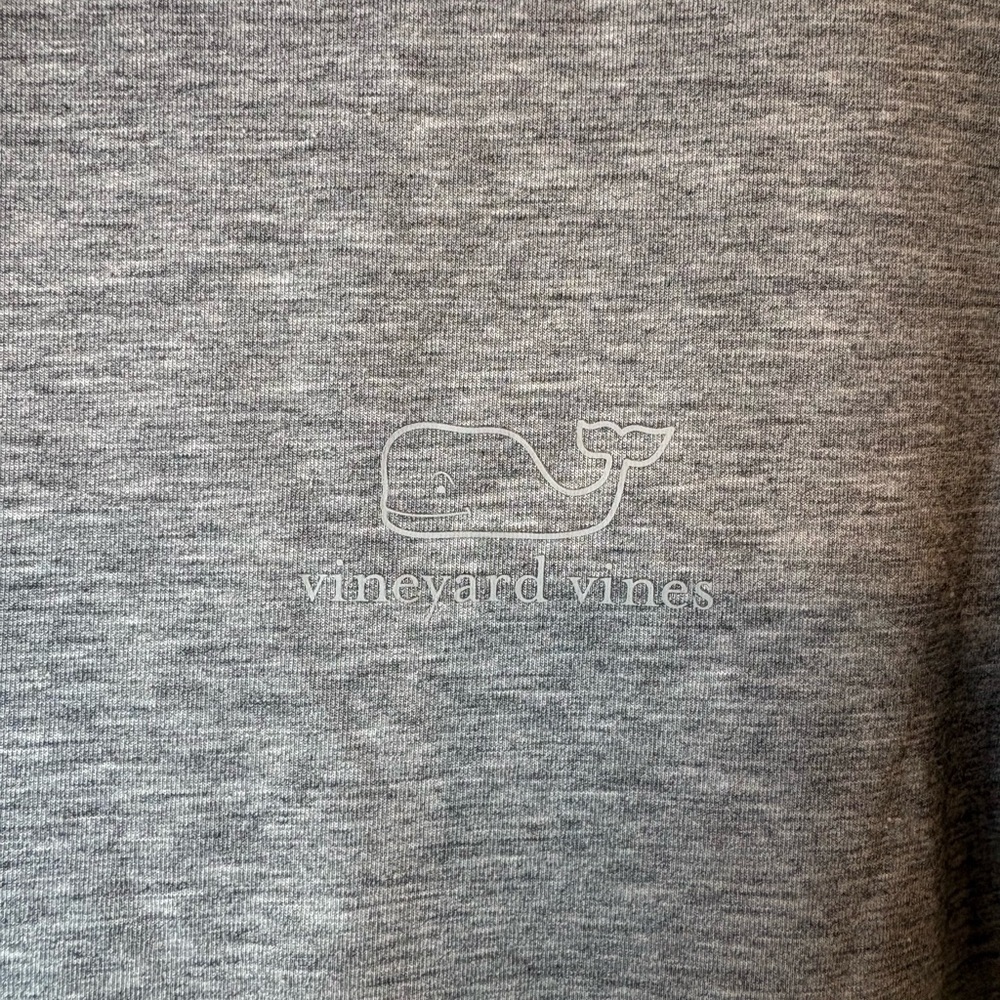Vineyard Vines Performance Grey Drawstring Hoodie Pullover Sweatshirt Top Large - Picture 4 of 12